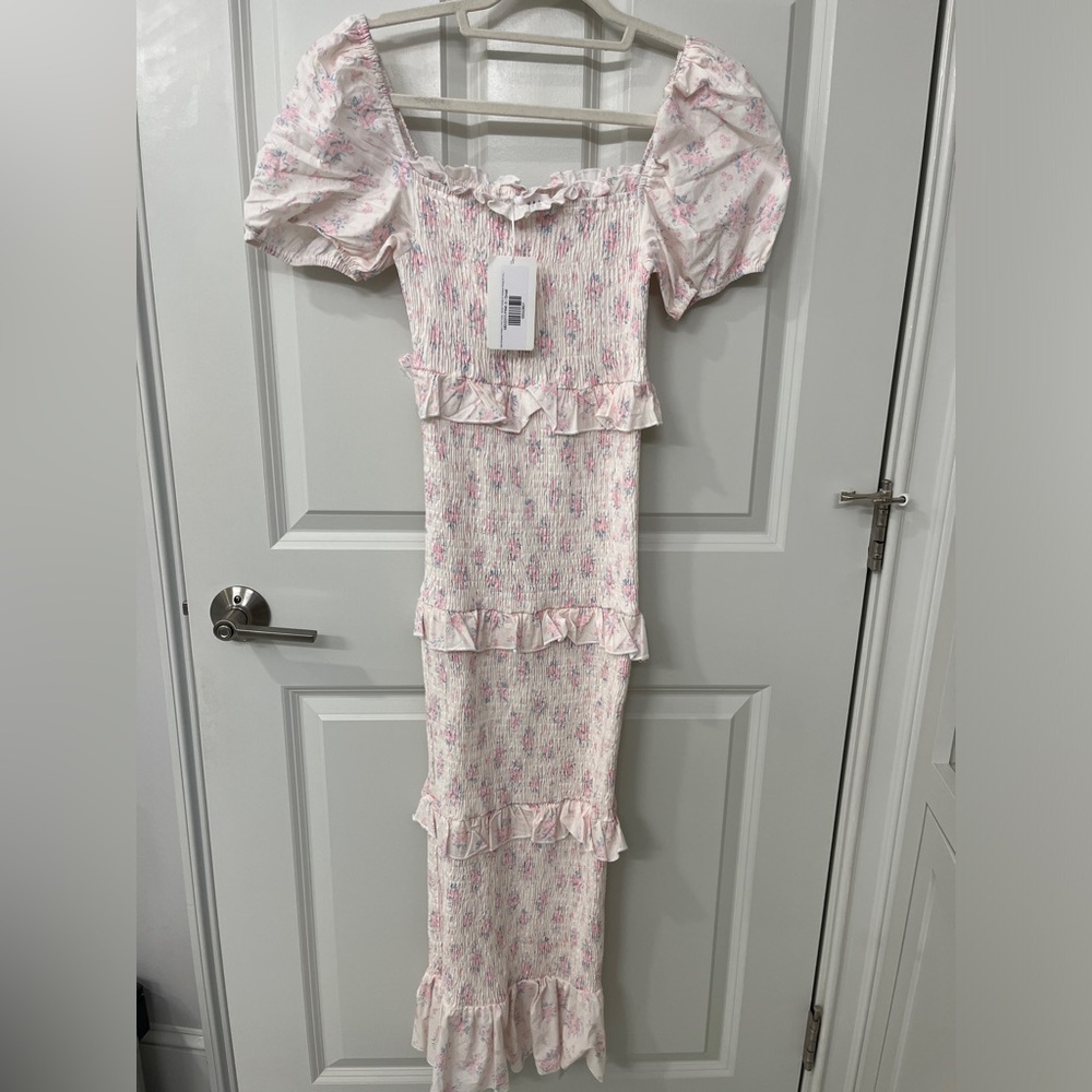 Smocked floral dress